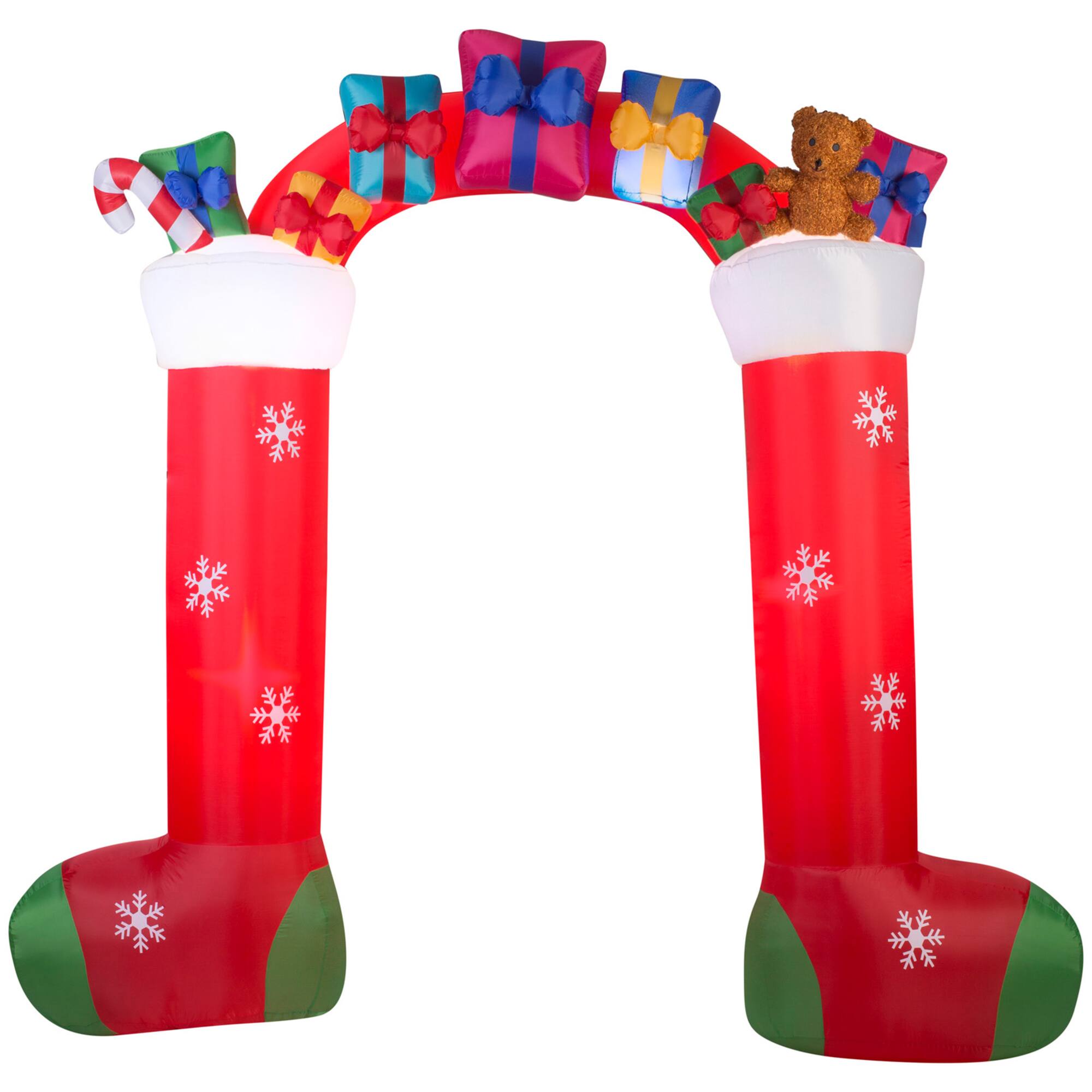 5ft. Airblown® Inflatable Christmas Stocking and Gift Archway